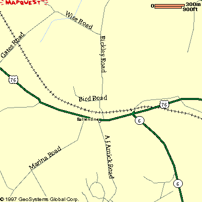 2nd map showing direction to Ballentine Rec Center